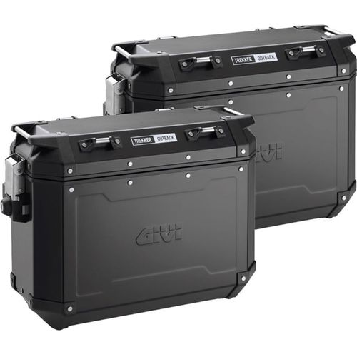 Bau Givi Outback Lateral 37l Aluminio Preto (par) Obkn37bpack2