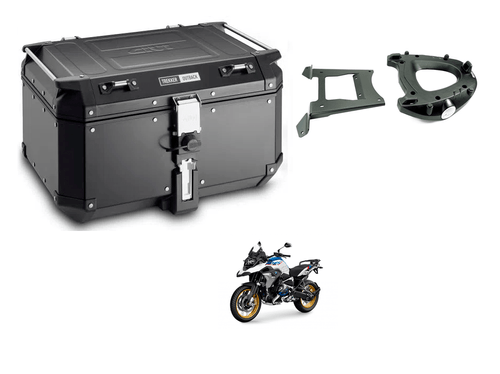 Combo Bau Outback 58 Preto + Suporte Bau Sr5108 Bmw R1200/1250