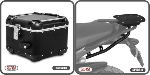 Combo Bau Scam + Suporte Traseiro Ducati 950 / 1200 / 1260