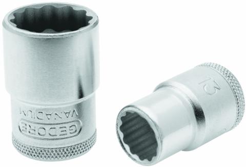 Soquete Estriado Curto Encaixe 1/2 - 1/2 - D19 - 015.153 - Gedore