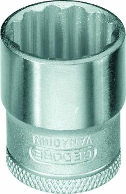Soquete Sextavado Curto Encaixe 3/8  comprimento 32mm - 19/32 - 014.057 - GEDORE