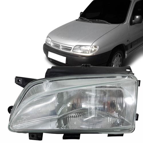 Farol Foco Simples Cromado Peugeot Partner e Citroen Berlingo Todos 99 até 2008
