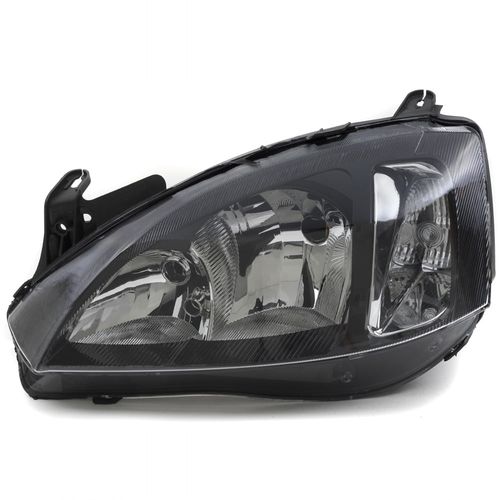 Farol Principal Máscara Negra Lado Esquerdo Montana 2008 até 2010 Corsa Hatch e Sedan 2008 até 2012