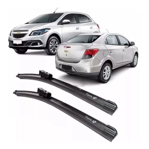 Par de Palhetas do Limpador Dianteiro Dyna 24/14 Slim Blade SD Onix e Prisma Todos 2012 até 2018 Inclusive Joy