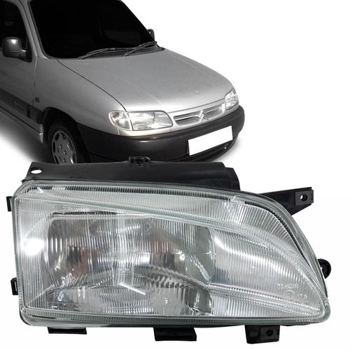 Farol Foco Simples Cromado Peugeot Partner e Citroen Berlingo Todos 99 até 2008