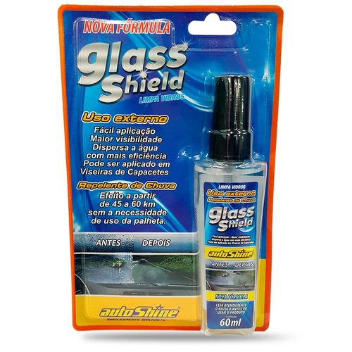 Limpa Vidros que repele a Chuva Glass Shield Com Válvula e Blister 60ml - Auto Shine