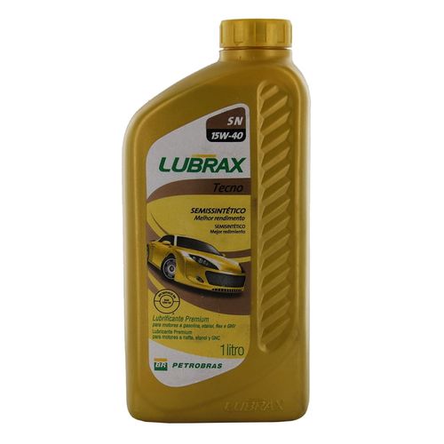 Óleo Lubrificante do Motor Lubrax Tecno Semissintético 15W40 SN - 1L
