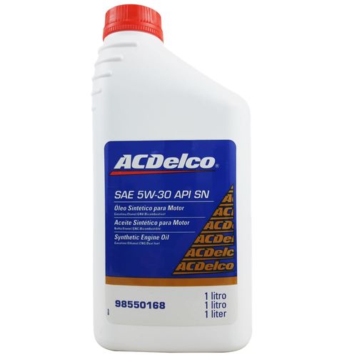 Óleo Lubrificante do Motor ACDelco SAE 5W30 API SN 100% Sintético 1L