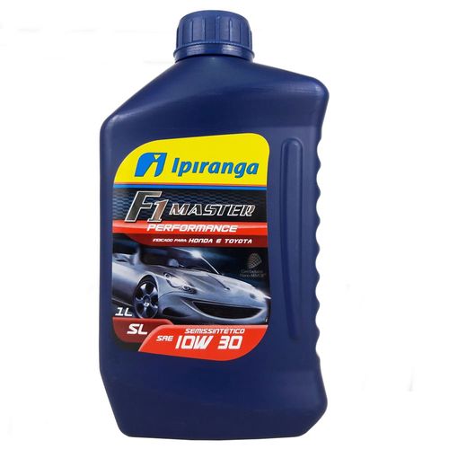 Óleo Lubrificante do Motor Ipiranga F1 Master Performance 10W30 SL Semissintético Indicado para Linha Honda e Toyota - 1L