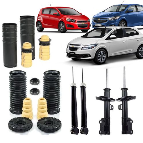 Kit Suspensão Dianteiro e Traseiro Onix Prisma Sonic Todos 2011 até 2020