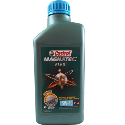 Óleo Lubrificante do Motor Castrol Magnatec Flex 15w40 Semissintético API SN 1L