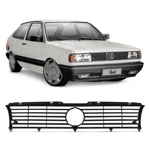 Grade do Radiador na cor Preto com Furo para Emblema Volkswagen Gol Parati Saveiro Voyage G1 1991 até 1996