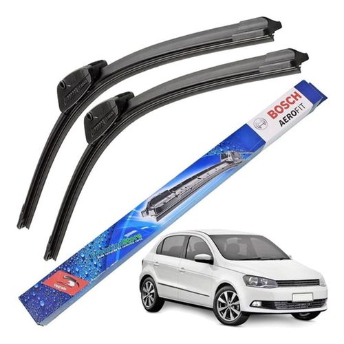 Par de Palhetas do Limpador Dianteiro Gol Saveiro Voyage G6 G7 2013 até 2021 - Fabricante Bosch