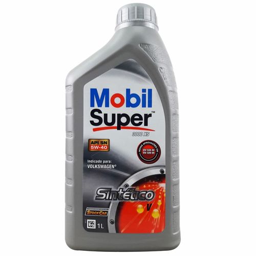 Óleo Lubrificante do Motor Mobil Super 3000X5 100% Sintético 5W40 API SN 1L