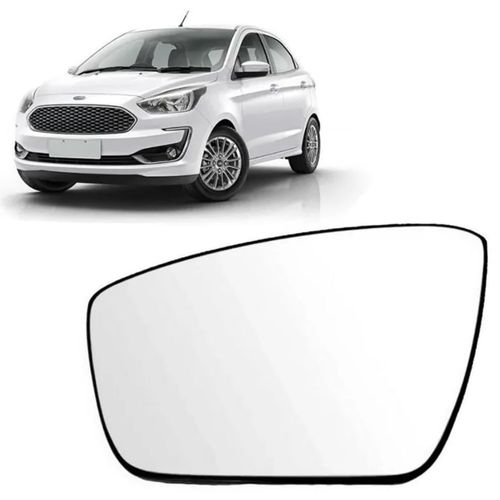 Vidro com Base do Espelho Retrovisor Lado Esquerdo Original Ford Ka 2014 até 2020
