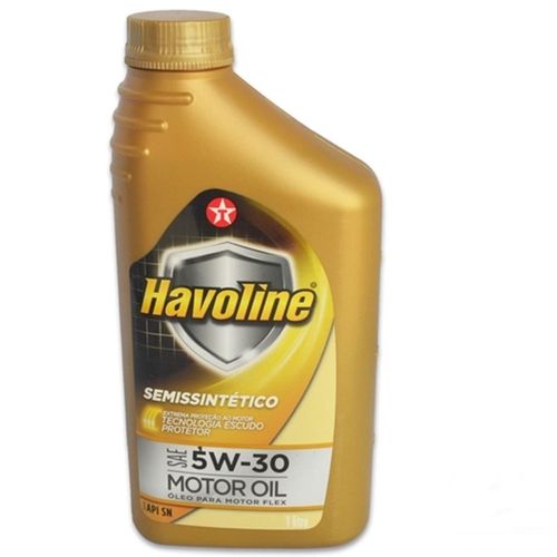 Óleo Lubrificante do Motor Texaco Havoline SAE 5W30 Semissintético API SN para Motores Flex 1L