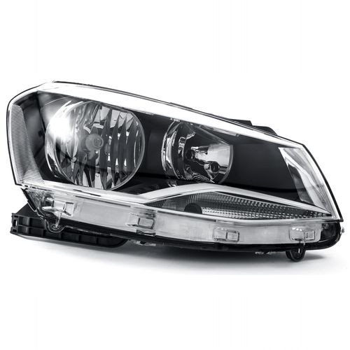 Farol Principal Foco Duplo Máscara Negra Aro Cromado Lado Direito Gol Saveiro Voyage G6 2013 até 2016