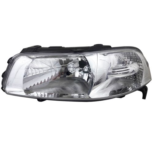 Farol Principal Cromado Foco Simples com Carcaça Preta Gol Parati Saveiro Versão G3 99 até 2005