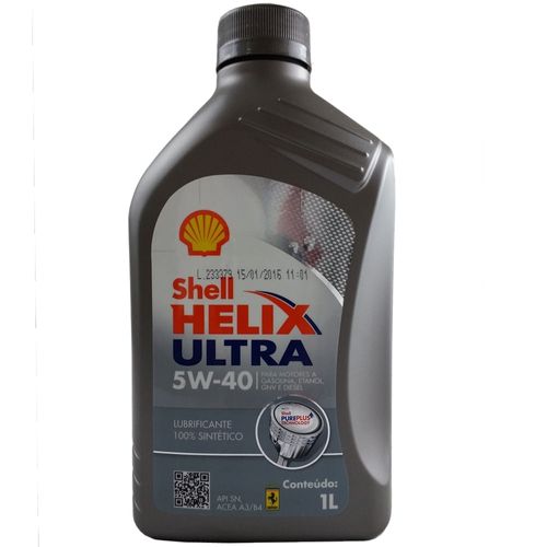 Óleo Lubrificante do Motor Shell Helix 5W40 Ultra 100% Sintético - 1L