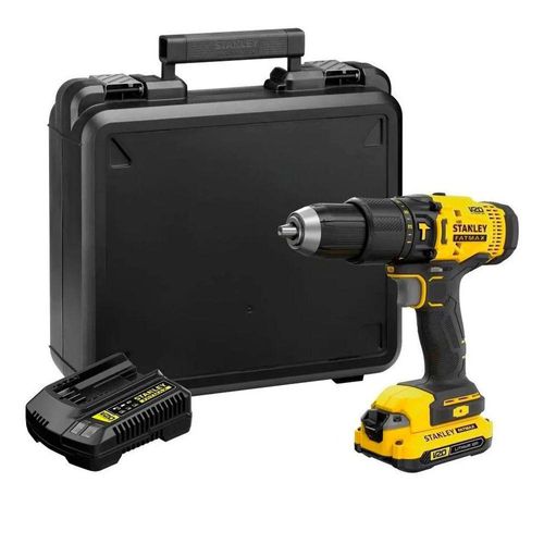 Parafusadeira Furadeira de Impacto 1/2 (13mm) Bivolt - 20V Max Ion de Litio 1 Bateria 1,5ah com Maleta - SCD711C1K-BR - Stanley