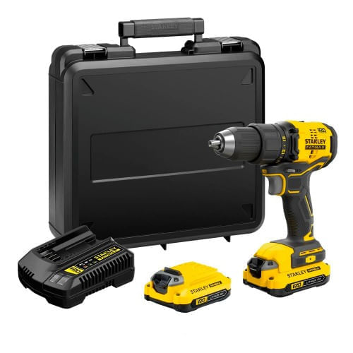 Parafusadeira Furadeira de Impacto 1/2 (13mm) Bivolt - 20V Max Ion de Litio 2 Bateria 1,5ah com Maleta - SCD700C2K-BR - Stanley