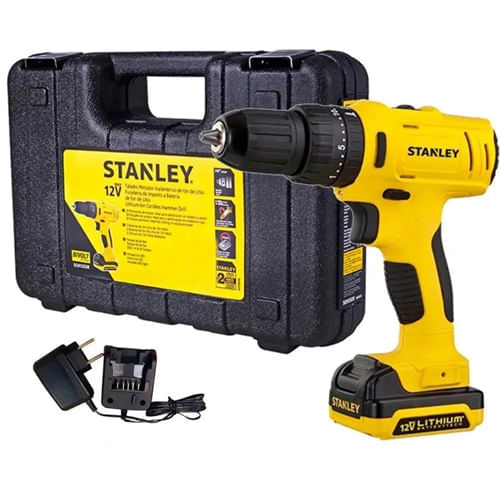 Parafusadeira Furadeira de Impacto 1/2 (13mm) Bivolt - 20V Max Ion de Litio 1 Bateria 1,5ah com Maleta - SCH121S1K-BR - Stanley