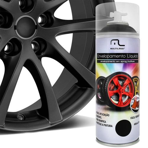 Spray de Envelopamento Líquido Preto Fosco 400ml Multilaser