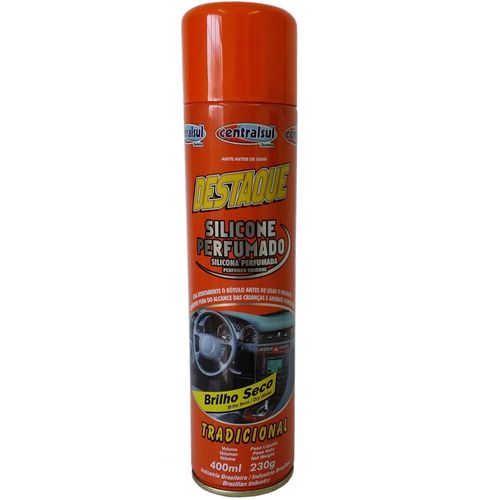 Silicone Spray Perfumado Tradicional 400ml Brilho Seco Centralsul