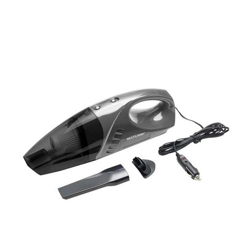 Aspirador de Pó Automotivo 80W 12V com Função Líquido e Sólido 3M de Fio Cinza/ Preto Multilaser - AU614