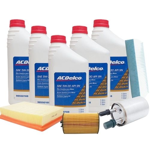 Kit Revisão Chevrolet Sonic Óleo ACDelco 5w30 Sintético + Filtros