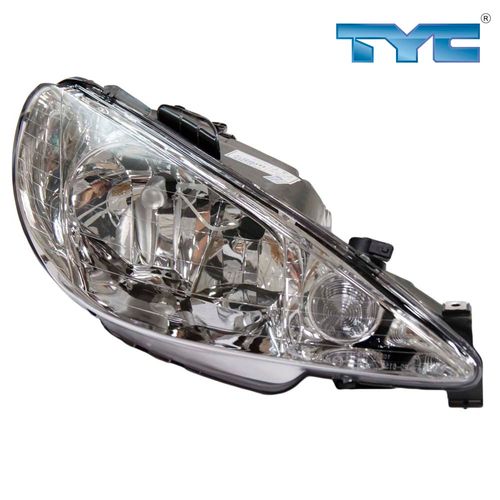 Farol Principal Liso Duplo: Peugeot 206 2004 Até 2013