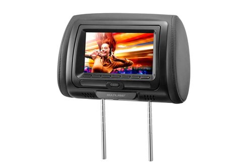 Encosto De Cabeça Com Dvd Cinza Pol. 7 Pol. Pol. Multilaser - AU707