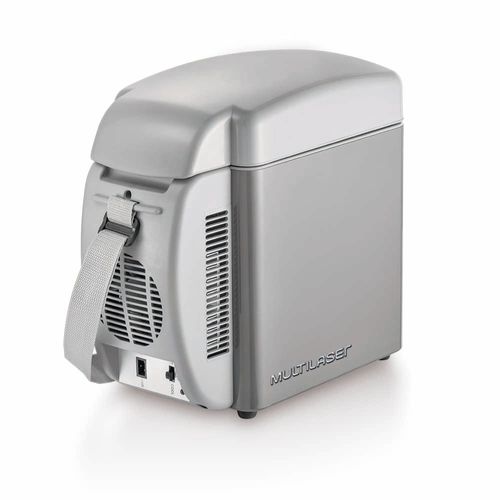 Mini Cooler 7L Cinza Brilhante 12V Com Alca - TV008