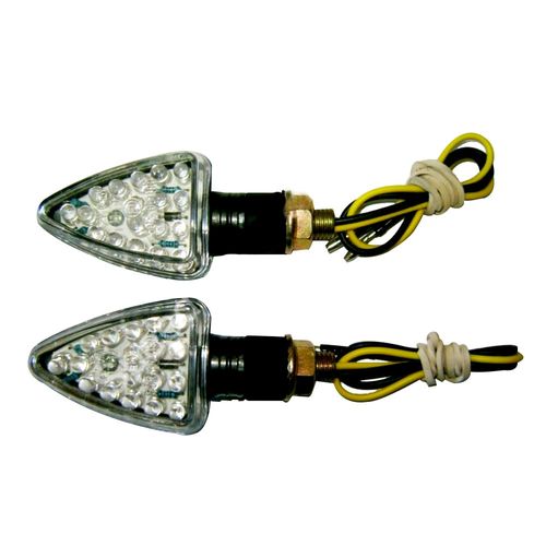 Par Mini Pisca Raptor Led Universal com Haste Flexível para Moto Atrio - MT202