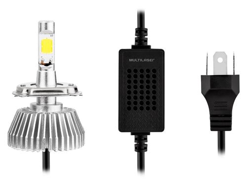 1 Par De Lâmpadas Automotiva Multilaser Super Led H3 12V 55W 6200K - AU824