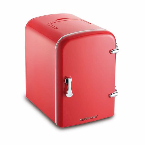 Mini Geladeira Multilaser Retro Trivolt 4L Vermelha - TV007