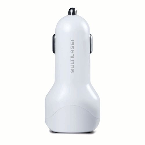 Carregador Automotivo Concept 2 Portas Usb I-Smart Branco Multilaser - CB115