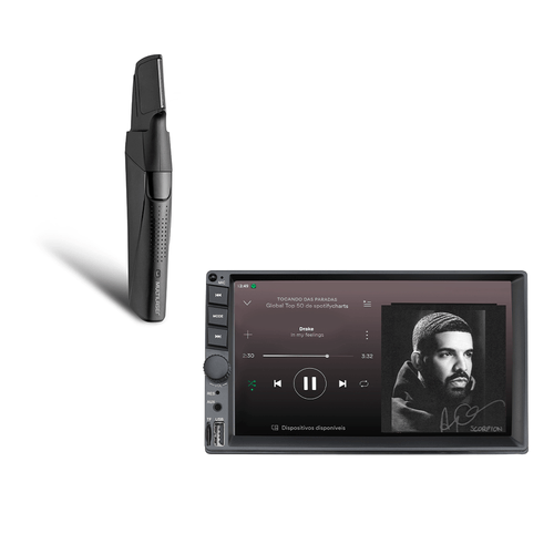 Combo Men - Multimídia Evolve com Espelhamento IOS/Android 7 pol, e Barbeador Navalha 9 em 1 Bivolt - GP348K