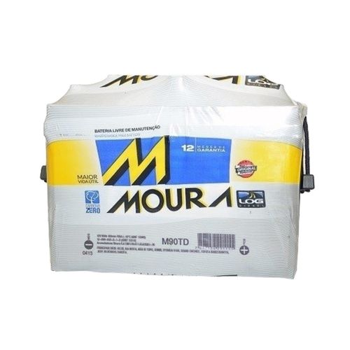 Bateria 90a Moura M90te 15 Meses 90ah 12v 700cca 306x172x230mm Moura Pe�a