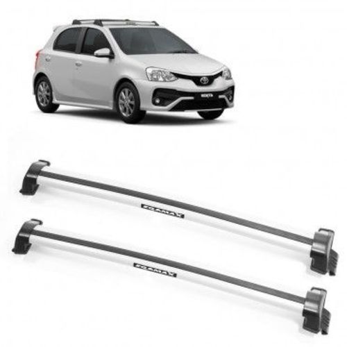 BAGAGEIRO RACK WAVE ETIOS 13/ 6258 PTA ETIOS 13/ HATCH PRATA Equipage  PEÇA