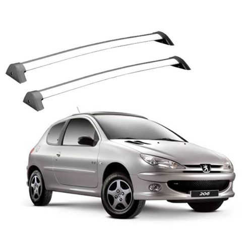 BAGAGEIRO RACK WAVE PEUGEOT 206 2P 6142 PEUGEOT 206 2P PRATA Equipage  PEÇA