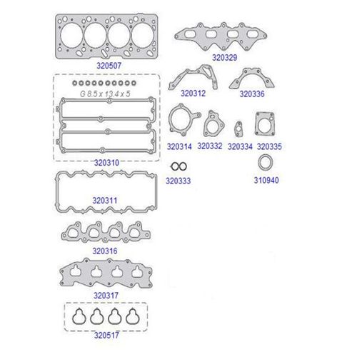 JT MOT ESC ZET 2.0 16V 320500 ESCORT ZETEC 2.0 16V TARANTO   Kit