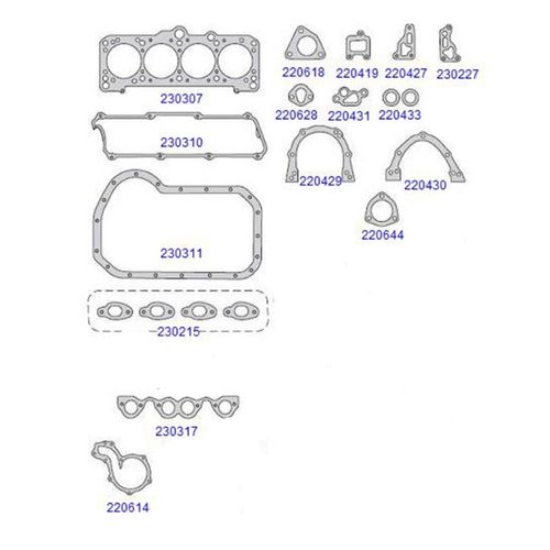 JT MOT GOL 1.6/8 MI 97/ 230300 GOL MI 1.8 8V TARANTO   Kit