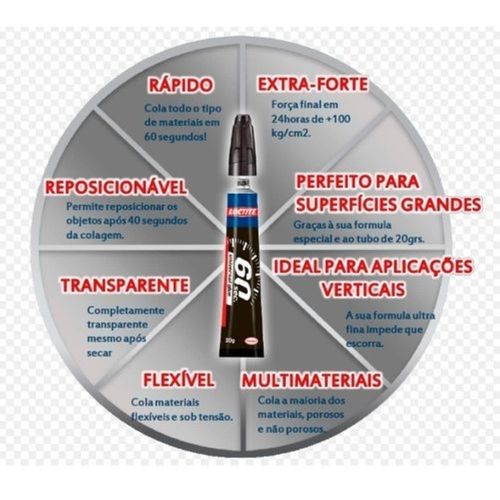 COLA 60 SEC COLA UNIVERSAL LOCTITE   PEÇA