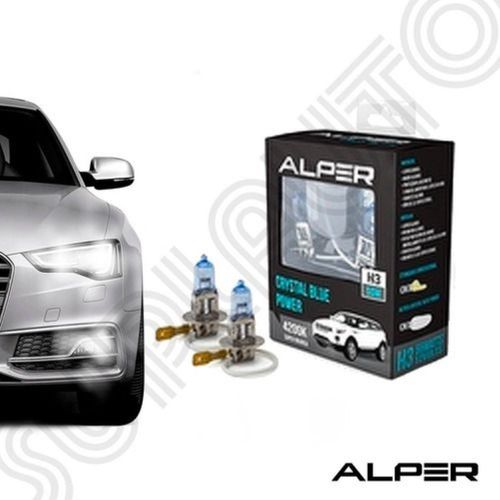 LAMP FAROL H3 12V ALPER 17112 H3 12V 55W 4200K CRYSTAL BLUE ALPER   Jogo