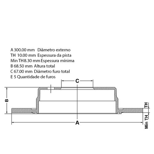 D FREIO MB CLASSE E T BD0413 FREMAX   Par