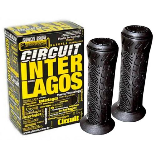 Manopla Moto Circuit Modelo Interlagos Preta Par