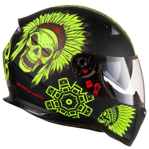 Capacete Shiro Sh 881 Sv American Nativo Amarelo