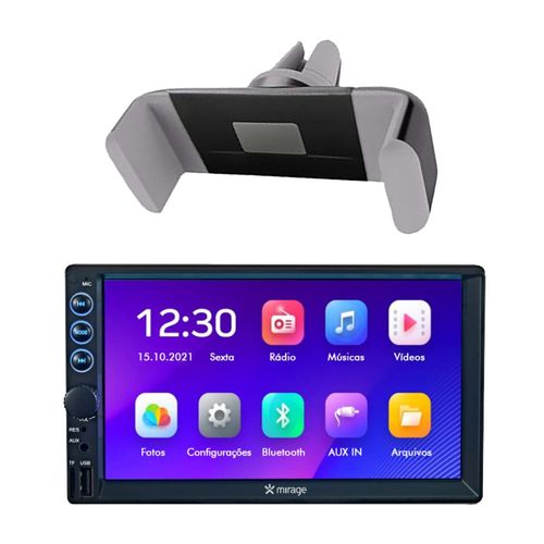 Compre Central Multimidia 7 Pol. Mirror Link e Ganhe Suporte Universal Veicular Multilaser - AC275K