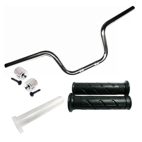 Guidão Cg 160 Cargo Titan Fan 150 160 Manopla Com Roldana e Peso Pcx150 Cromado